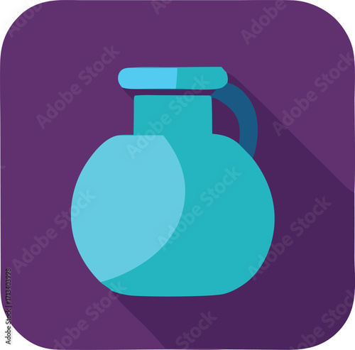 Ceramic amphora flat design icon symbol ancient greek pottery amphorae vessel art