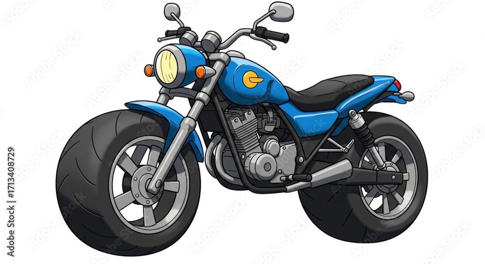 Obraz premium Chunky Kids Style Motorbike Render