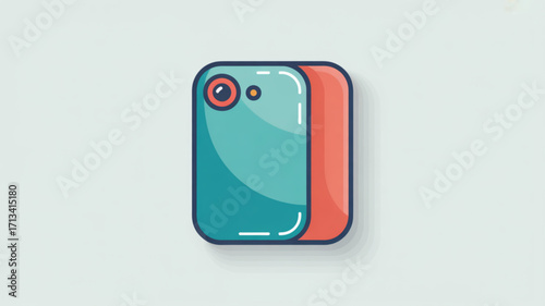 Flat design smartphone cell phone mobile phone vector illustration for app ui design and web development