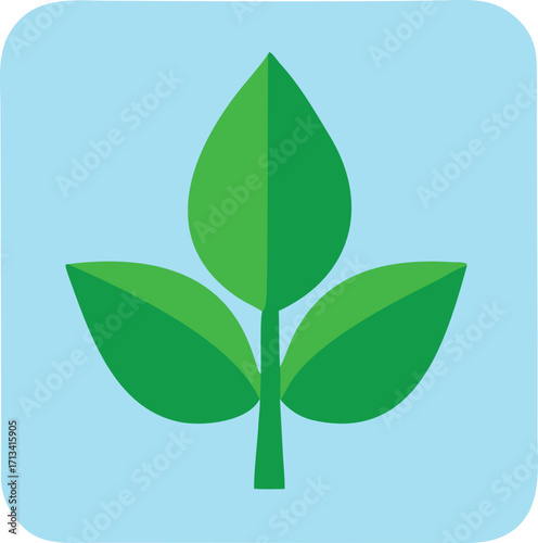 Green leaf sprout icon symbolizes growth healthy nature clean environment and organic products for your design needs