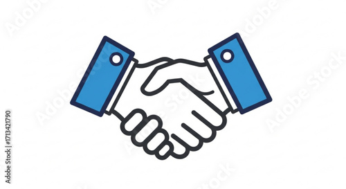 Handshake agreement vector illustration for business partnership deal and collaboration success 100
