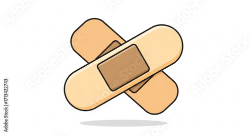 Band aid plaster first aid medical adhesive bandage wound care illustration healthcare and medicine
