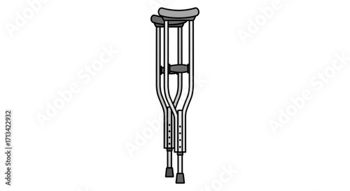 Crutches medical equipment for injury support and mobility assistance walking aid healthcare product