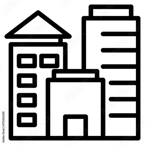 skycraper, office, building icon