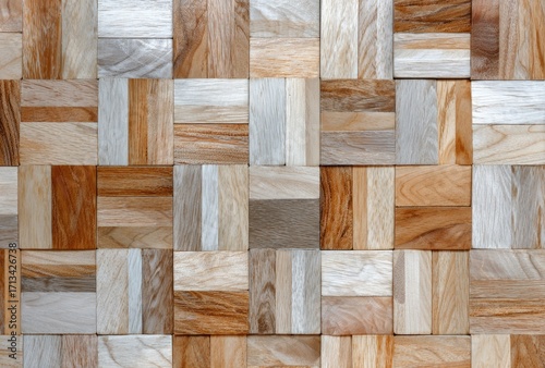 Wood block pattern,  light & dark tones