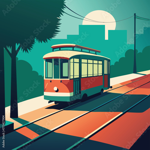train in the city