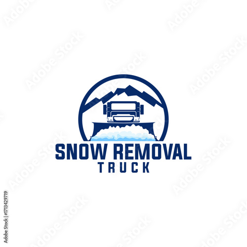 Snow Removal Logo Design Snowplow Service Frost Icon Symbol