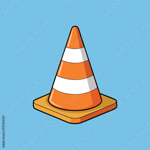 traffic cone vector illustration