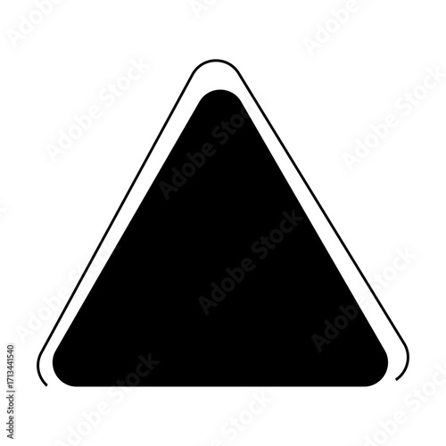 Triangle up flat vector icon for apps and websites