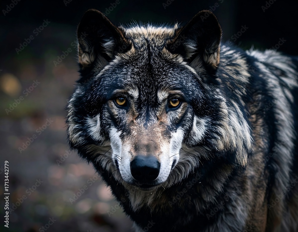 Fototapeta premium Close-up of a wolf's face