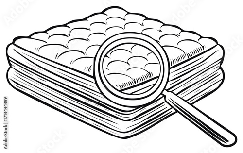 Mattress Quality Magnified Soft Comfort and Support Illustration
