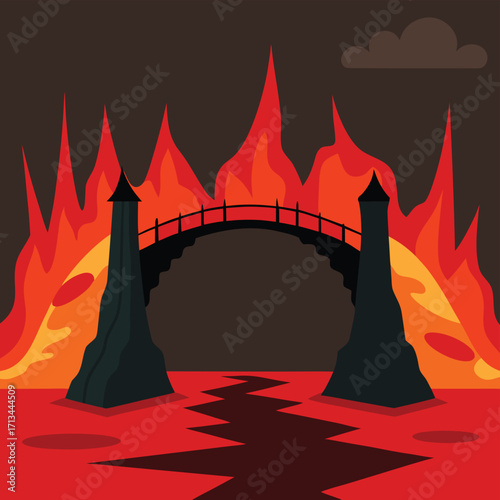 fire in the forest