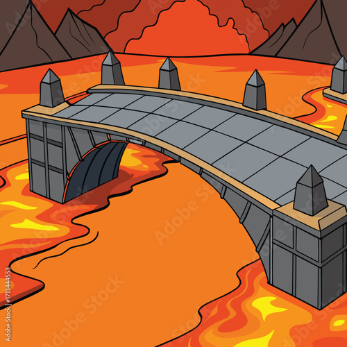illustration of a burning house