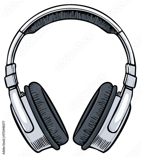 Modern over ear headphones with plush earcups and adjustable headband for immersive audio listening