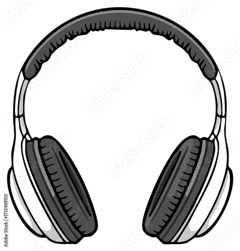 Modern audio headphones with thick earcups for immersive sound experience