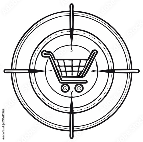 Targeting Shopping Basket, Shopping Cart Inside Target Symbol