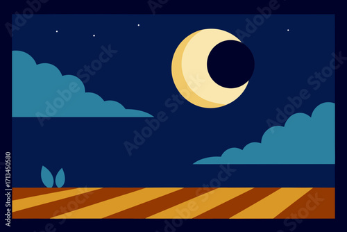 moon over sea