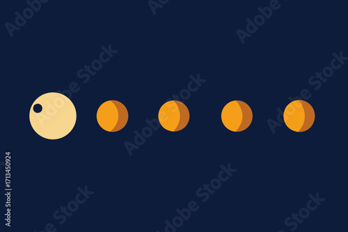  solar eclipse sequence showing moon shadow