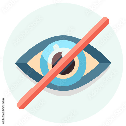 No View Icon.  Visual Restriction Illustration