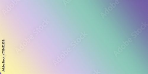 A soft pastel gradient flows from yellow through lavender to a cool mint green creating a serene and ethereal backdrop.