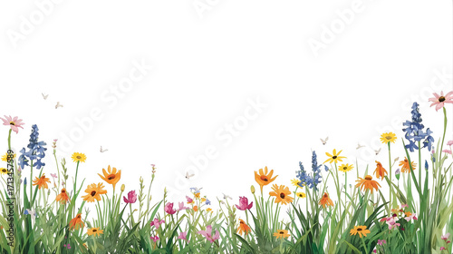 Fototapeta Naklejka Na Ścianę i Meble -  Water color flower garden