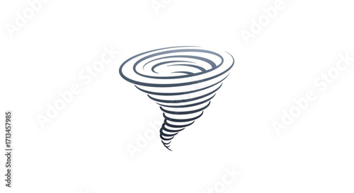 Tornado twister weather storm disaster funnel cloud wind hurricane cyclone danger illustration graphic vector