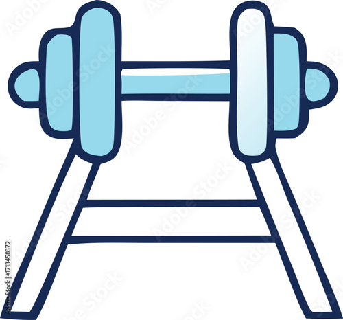 Fitness dumbbell rack equipment graphic representing strength training and weightlifting for gym and exercise workouts