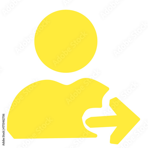 Yellow User Logout Icon