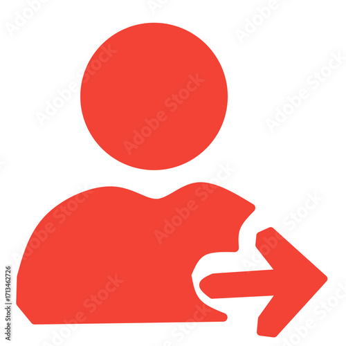 Red User Logout Icon