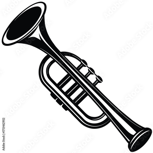trumpet isolated on white background
