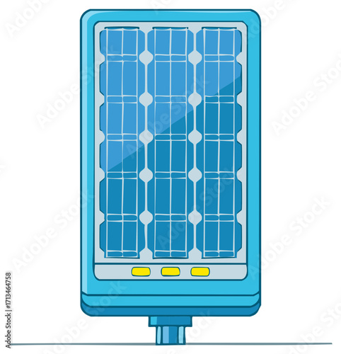 Modern portable solar panel charging device with indicator lights