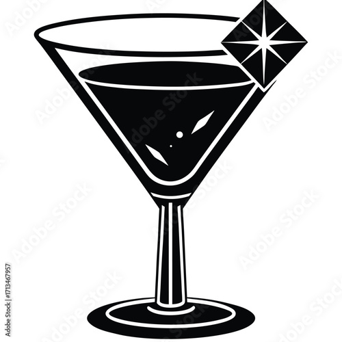 martini glass with olives