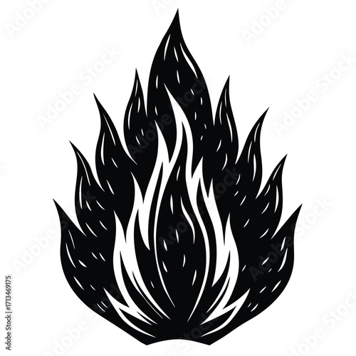 vector fire tattoo