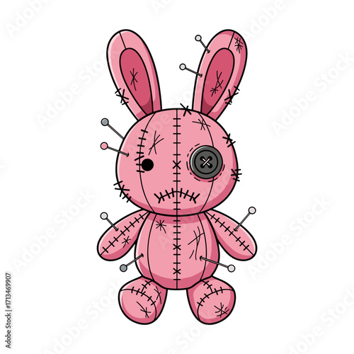 creepy bunny, halloween bunny, stitched bunny, spooky plush, haunted toy, scary bunny, gothic rabbit, voodoo doll, spooky stuffed animal, halloween plush, eerie bunny, scary toy, creepy doll, horror b