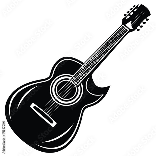 acoustic guitar vector illustration