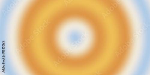 Abstract concentric circular gradient radial blur background in warm and cool tones