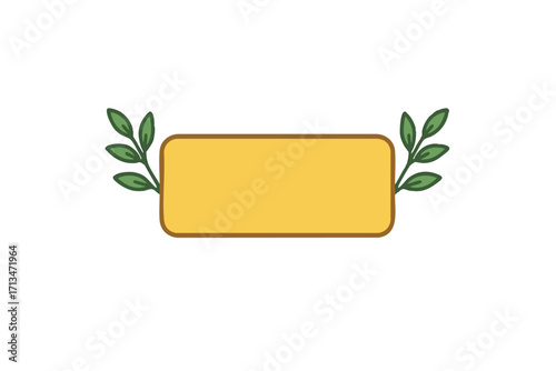 Elegant rectangular frame with laurel branches.