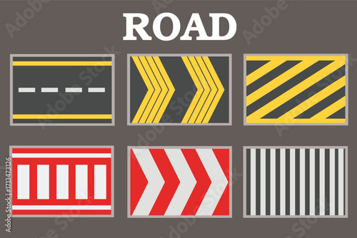 Road Line Icon stock illustrations