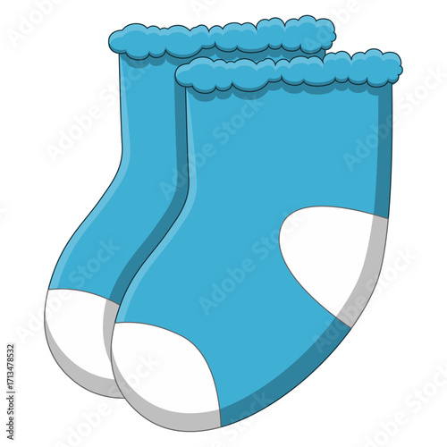Cute Baby Socks Soft Blue