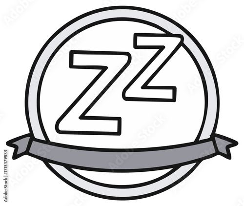 Rest emblem with ZZZ symbols and ribbon