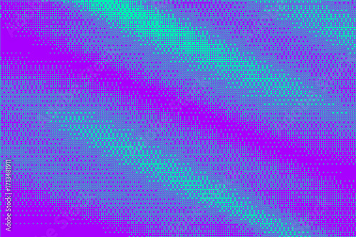 Pixel pattern with game bitmap gradient texture. Retro dither abstract background with abstract arcade effect. Digital noisy pink and blue glitch bg