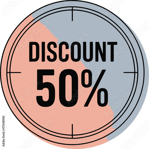 Grab incredible savings with a bold 50% discount offer, perfect for driving sales and creating urgency for your promotions