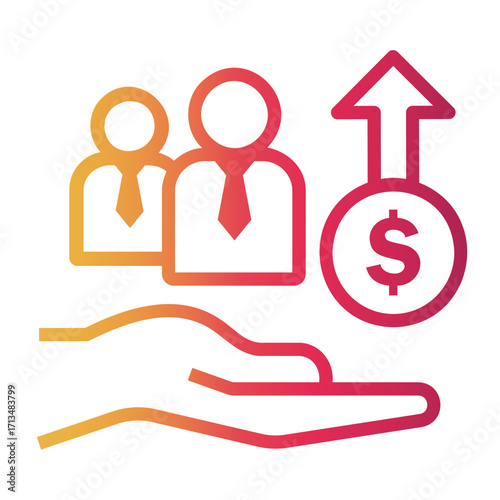 investor Line Gradient Icon
