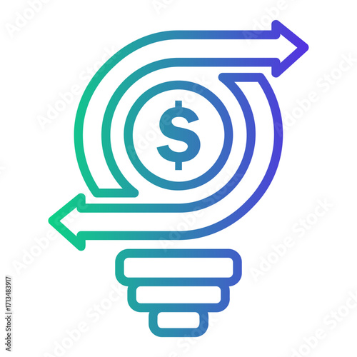 investor Line Gradient Icon