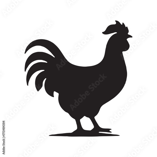 Cickens vector illustration on a white background.Simple design,perfect for various uses.