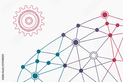 Digital data network connection vector abstract background