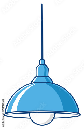 Hanging Pendant Light Fixture Illustration for Interior Design Projects and Electrical Concepts