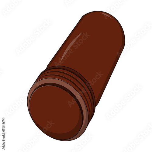 Illustration of a Wooden Seal Stamp