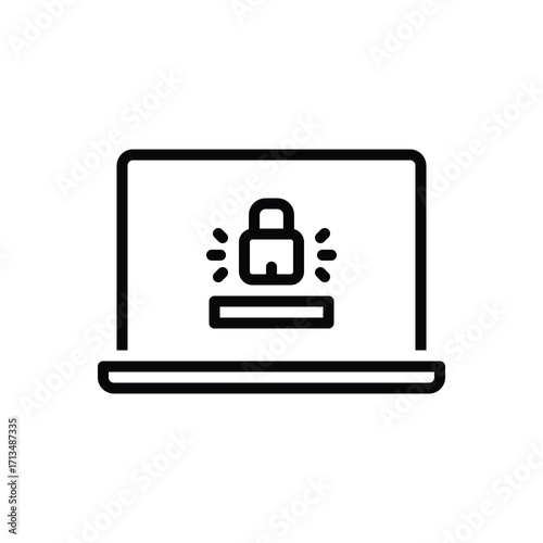 Black line icon for privacy settings