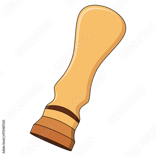Illustration of a Wooden Seal Stamp